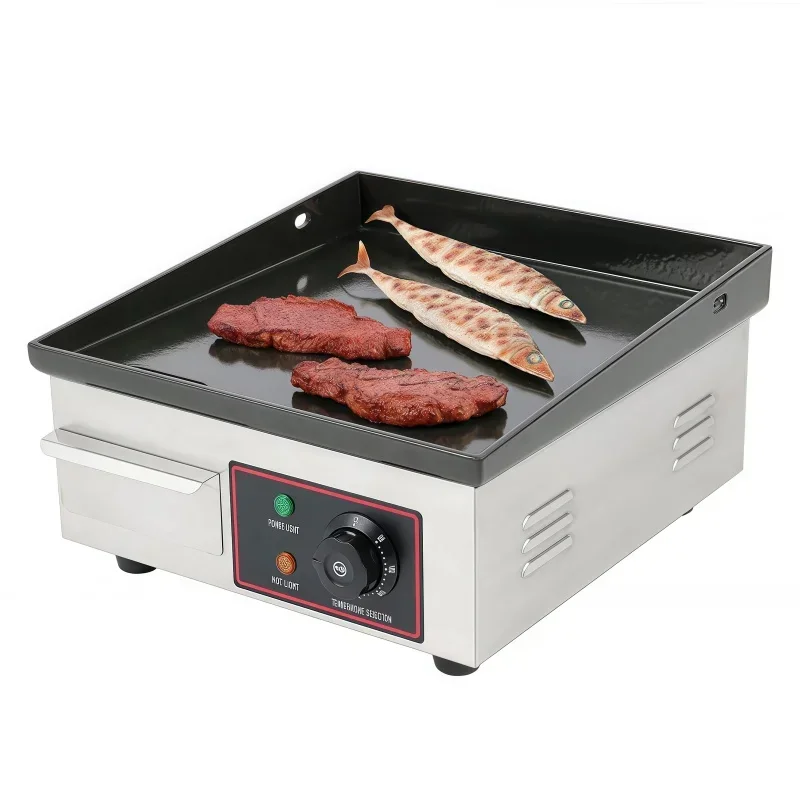 Electric Griddle Flat Top - Kommerzielle Mini-Elektro-Grillplatte, 35,6 cm, 1700 W,