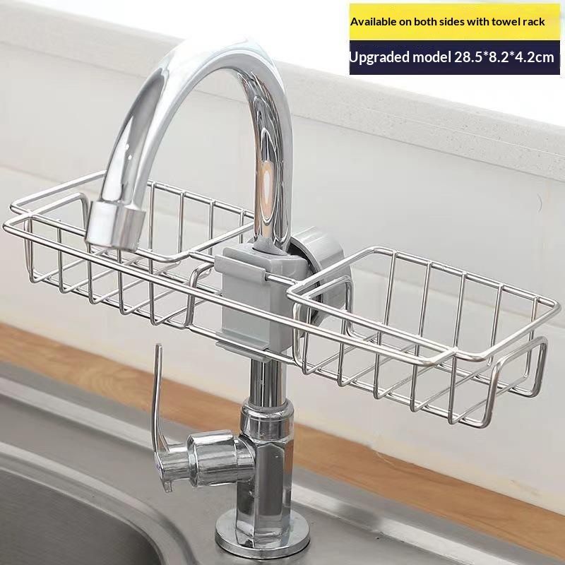 Commercial Kitchen Wall Shelves - Seifenablage, Handtuchhalter, Regal-Organizer, Küchen-Edelstahl-Spülbecken-Abtropfgestell, Schwammaufbewahrung, Armaturenhalter,