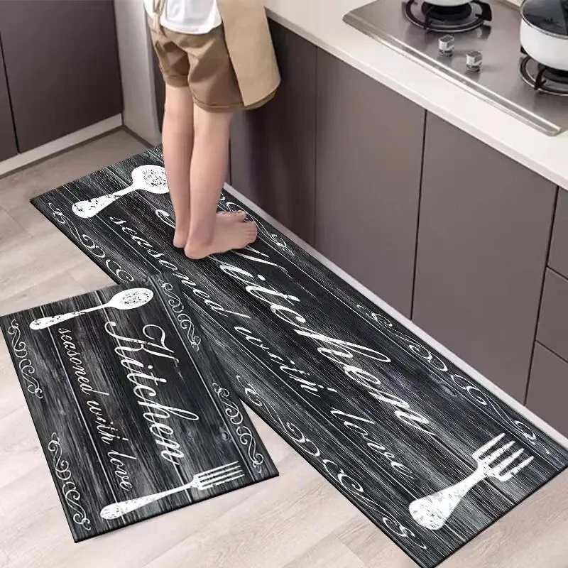 Kitchen Flooring Commercial - VIKAMA Waschbare Bodenmatte aus Kristallsamt, bequem,