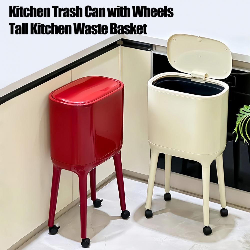 Commercial Kitchen On Wheels - Mülleimer mit Druckdeckel für die Küche,