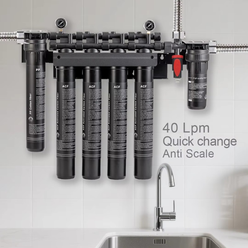 Commercial Kitchen Ice Machine - Eiswürfelbereiter Kaffeemaschine Wasserfilter 6-Stufen Kommerzieller Hochleistungs-Schnellwechsel-Wasserreiniger