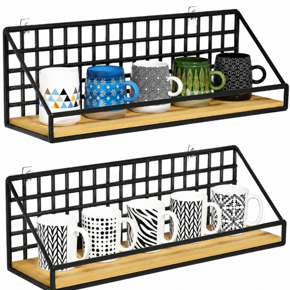 Commercial Kitchen Wall Shelves - Wandmontierter Aufbewahrungskorb Metallregal Schwebendes Regal Organizer