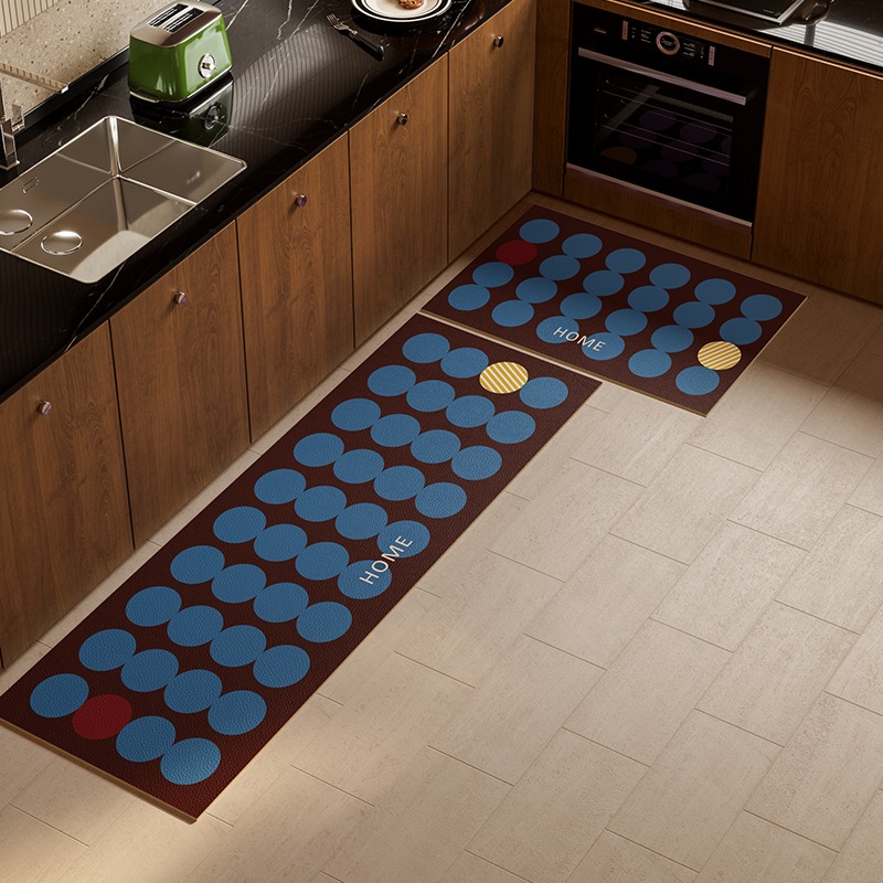 Commercial Kitchen Floor - Lange Streifen-Küchenbodenmatte, PVC-Lederteppiche, wasserdicht, Antifouling, ölbeständig,