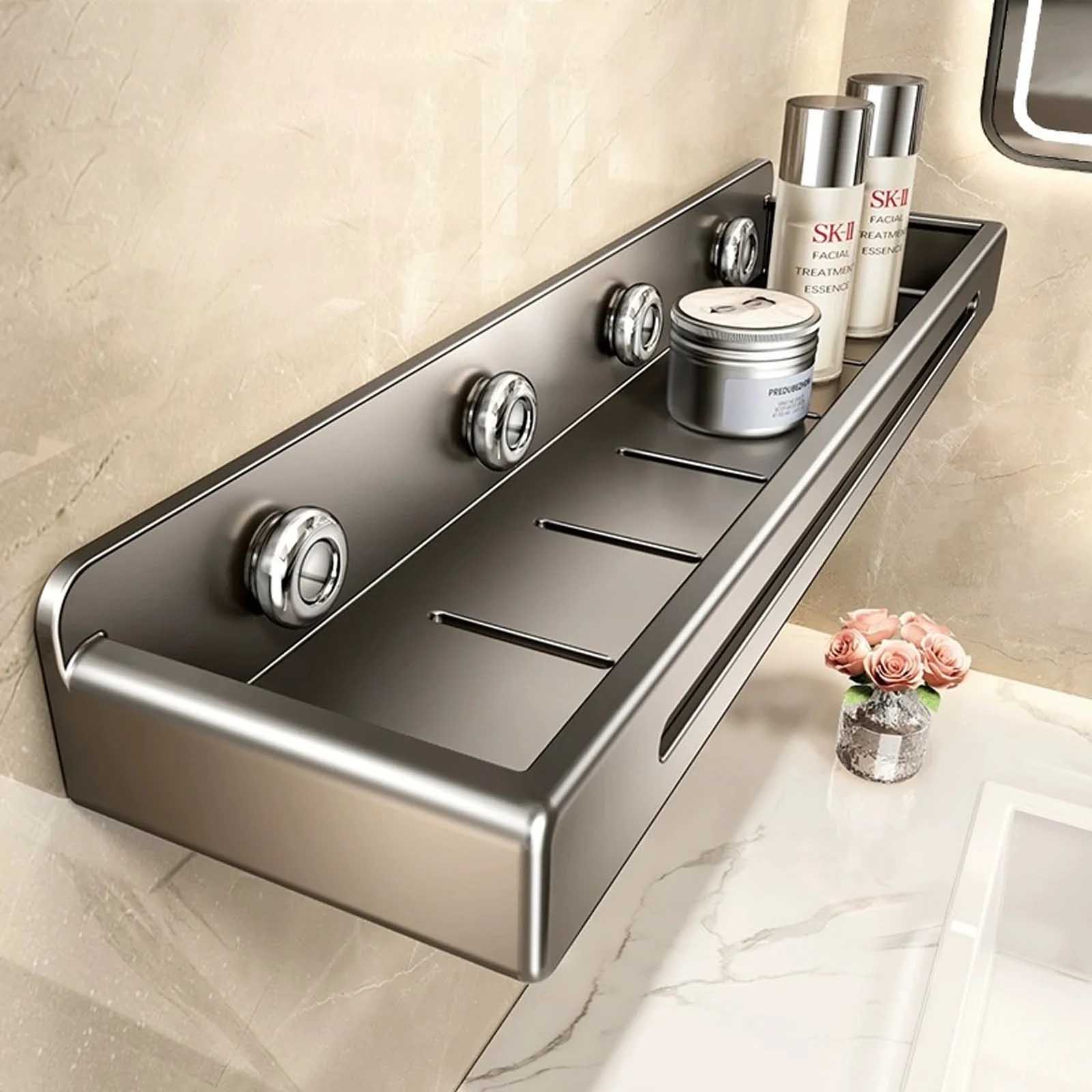 Commercial Kitchen Wall Shelves - Wandmontierte Badezimmer-Ablage, Toilettenregal aus Edelstahl, Bohrfreies