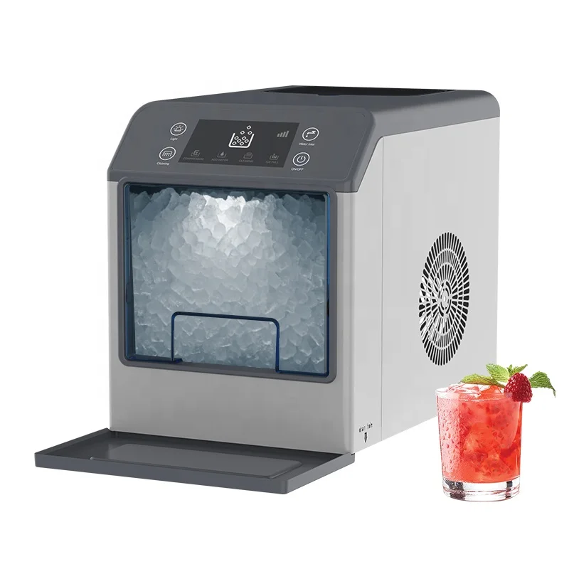 Commercial Kitchen Ice Machine - 33LBS/24H Kommerzielle Eismaschine, selbstreinigende Eismaschine für