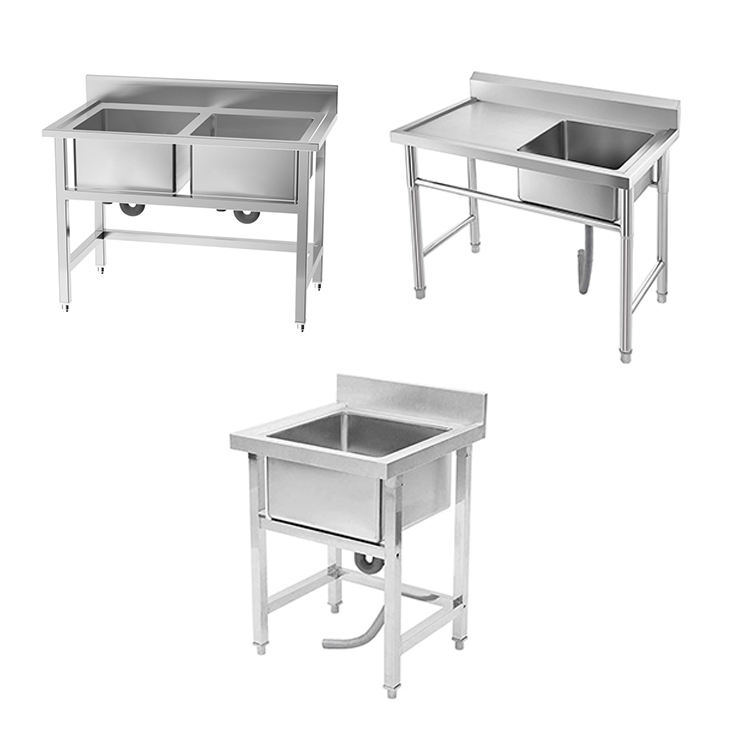 Commercial Kitchen Bench - Gewerbliche Edelstahl-Küchenspülen Doppelbecken-Spüle für Chinesische Restaurants