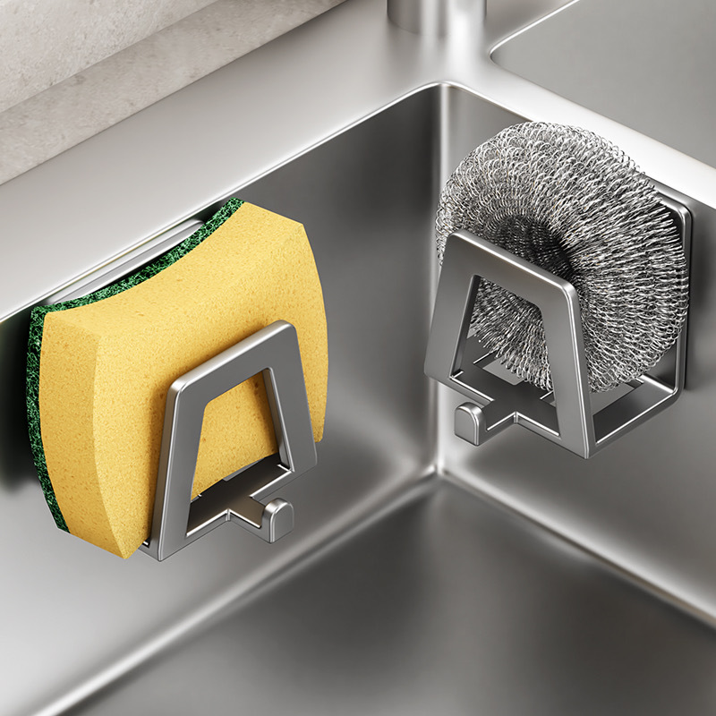 Commercial Kitchen Wall Shelves - 1/2/4 Stück Edelstahl Schwammhalter Selbstklebend Spülbecken