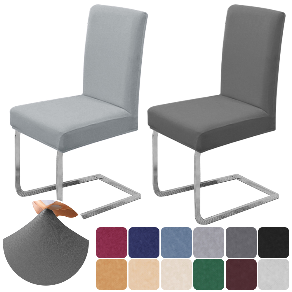 Commercial Kitchen Bench - Elastischer Stuhlbezug Einfarbiger Spandex Esszimmer-Sitzbezüge Stuhlschutz