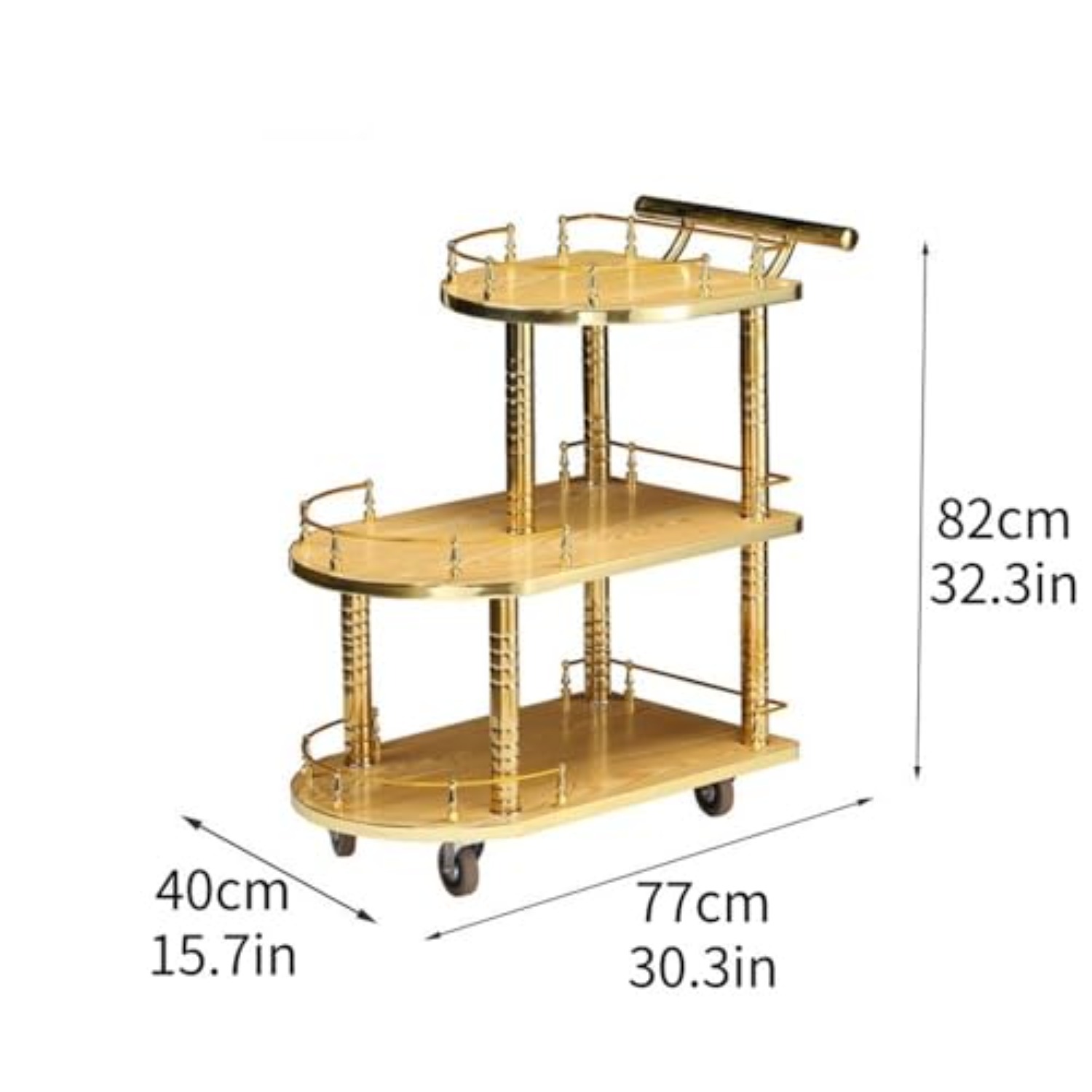 3-stufiger Barwagen, Restauran – Commercial Kitchen On Wheels Bewertung und Preis