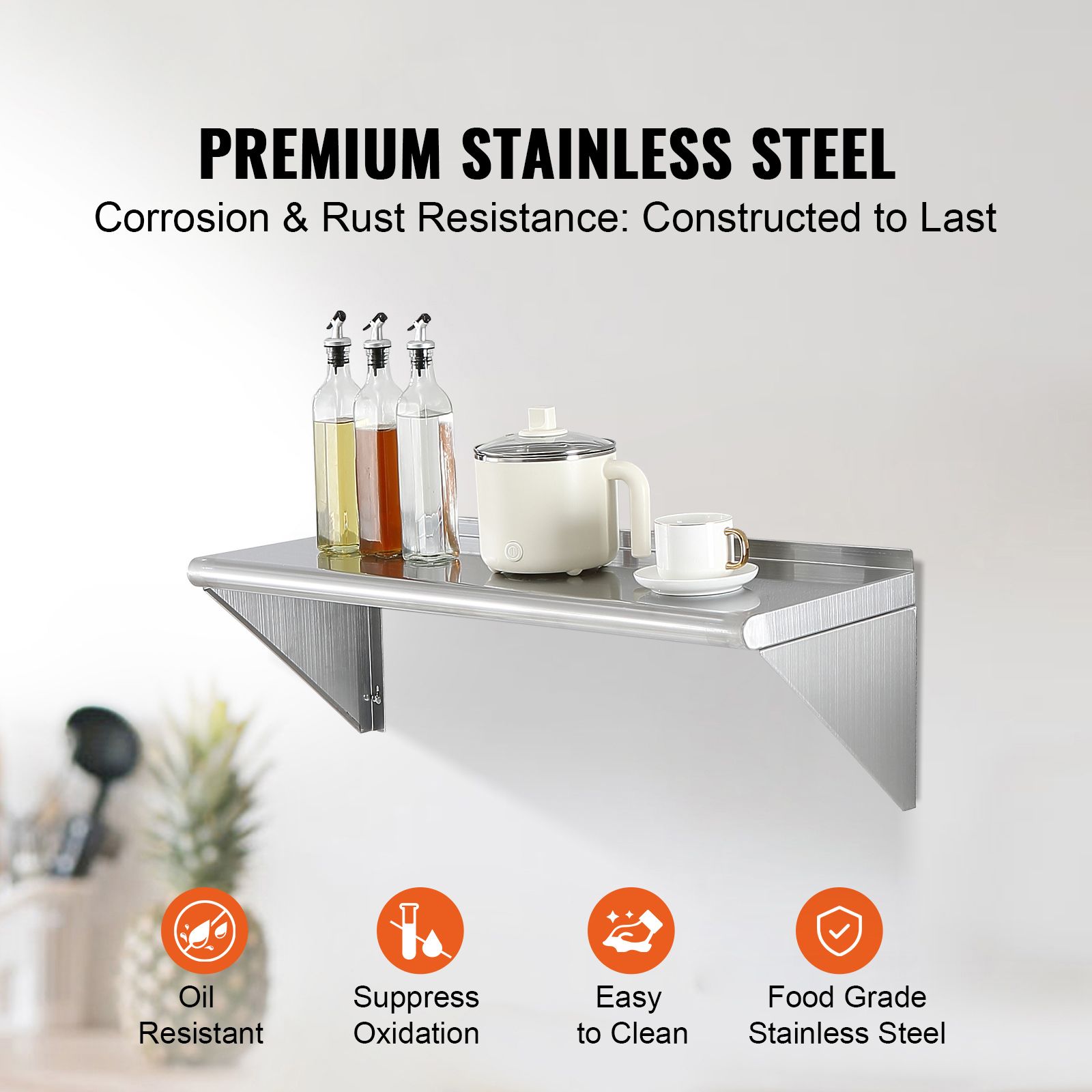 30,5 cm x 91,4 cm Edelstahlreg – Commercial Kitchen Wall Shelves Bewertung und Preis