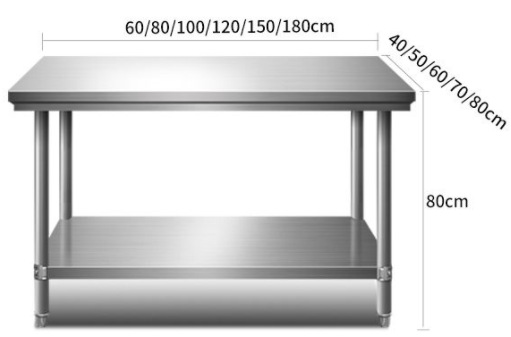 Edelstahl-Doppelschicht-Arbeit – Commercial Kitchen Bench Bewertung und Preis